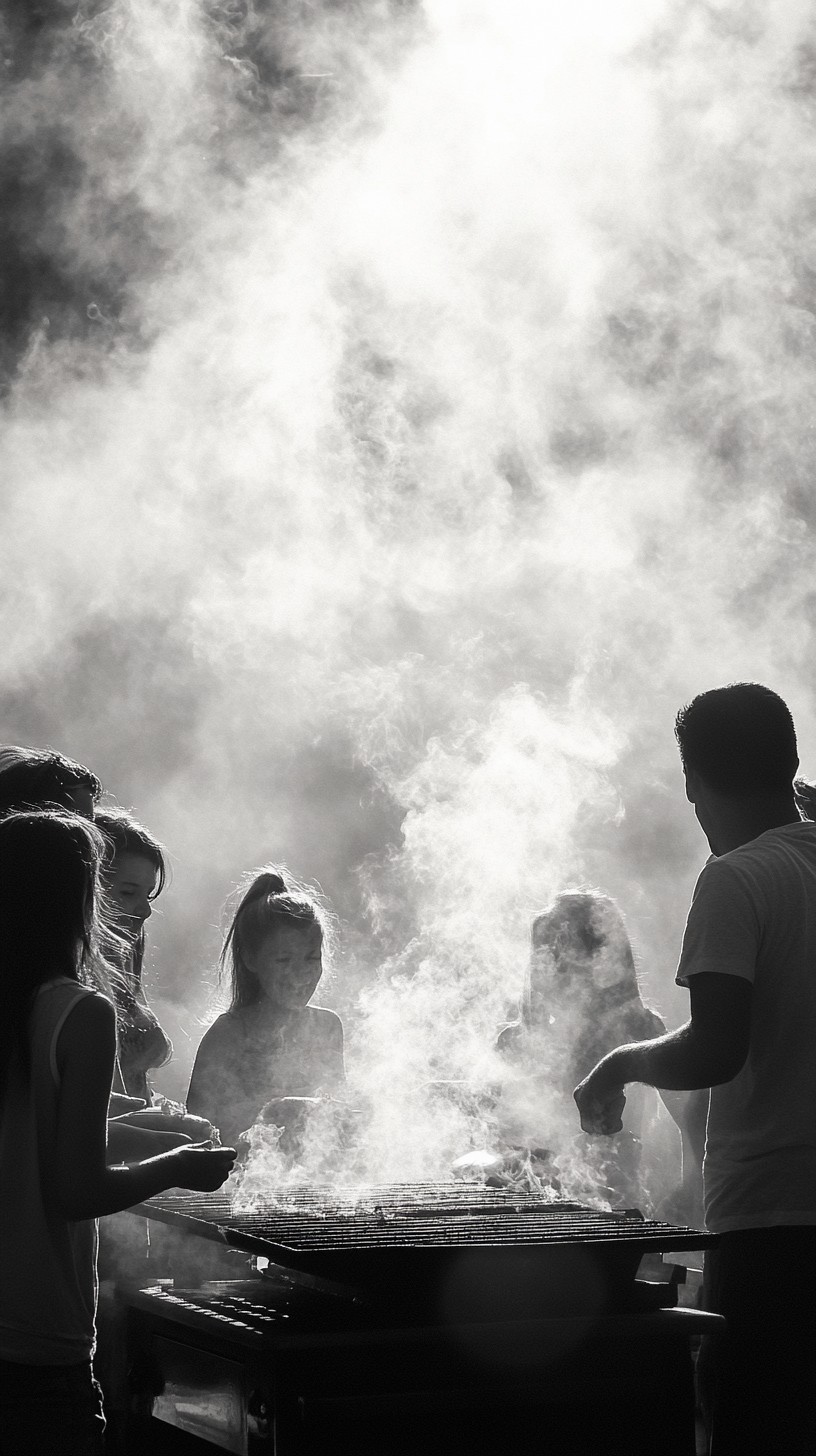 outdoor-cooking-party-stockcake